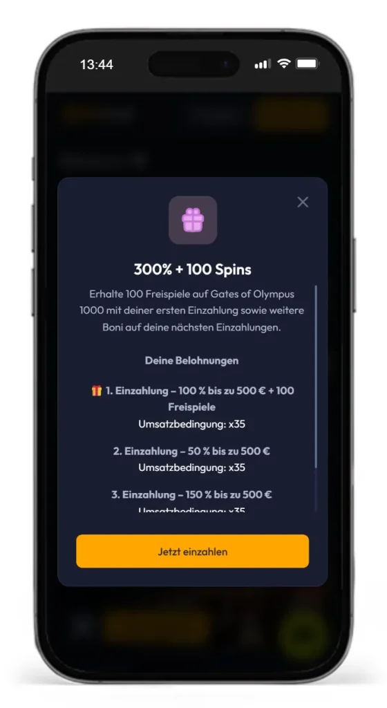 Willkommensbonus im Spinhub Casino