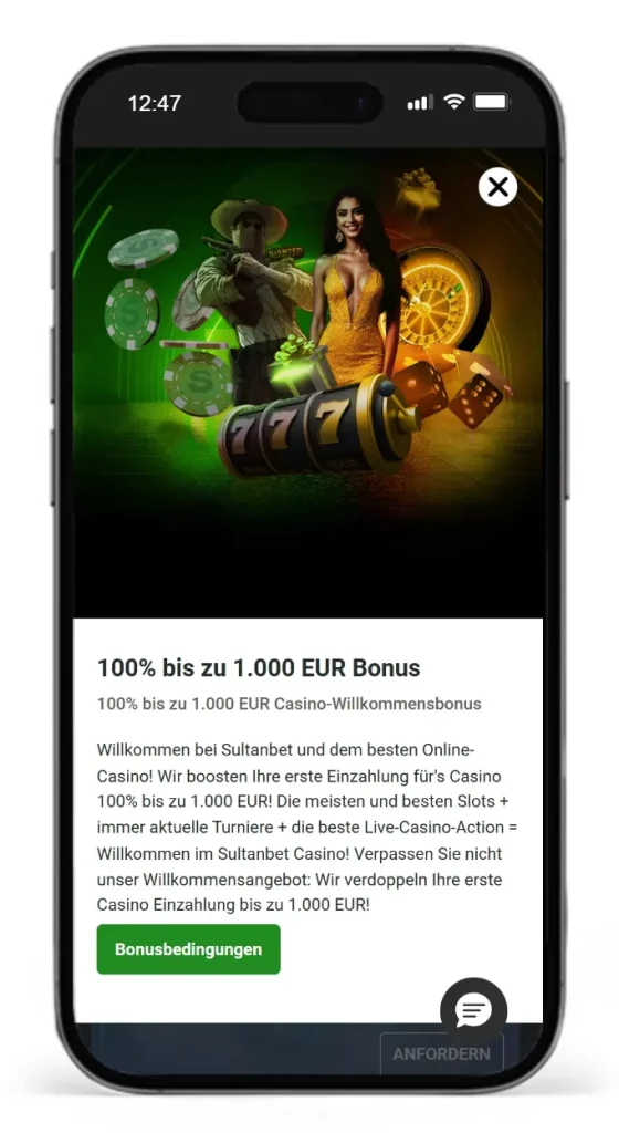 Willkommensbonus im Sultanbet Casino