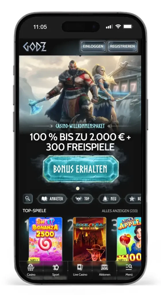 Willkommensbonus im Godz Online Casino