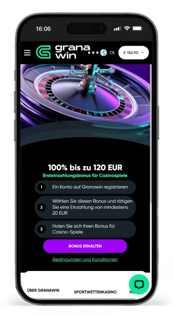 Willkommensbonus im Granawin Online Casino