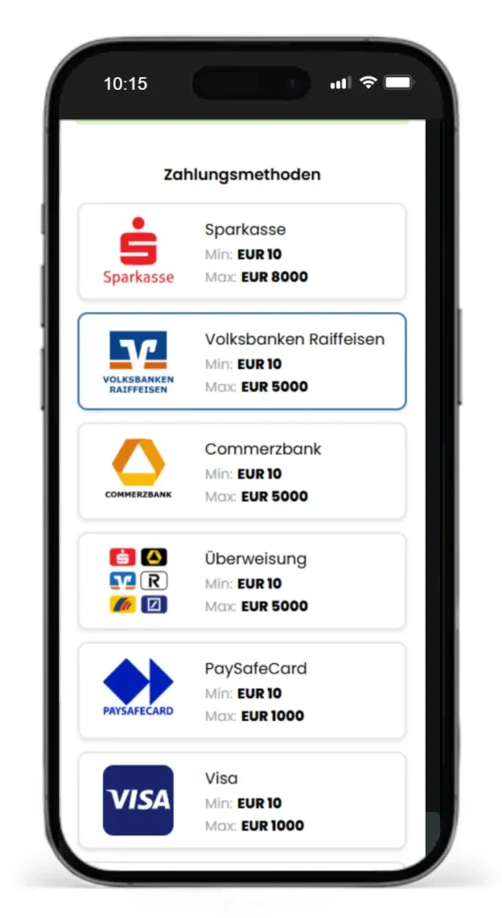 Einzahlungsoptionen im 1Bet Online Casino