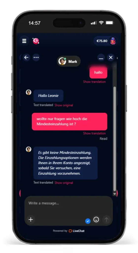 Gambiva Casino Live Chat im Test
