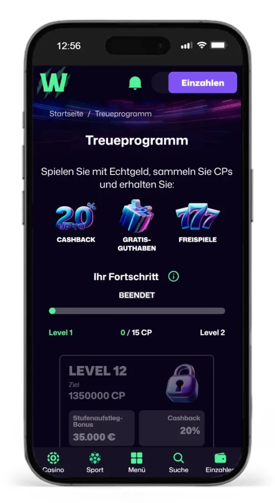 Treueprogramm bei Winbeast